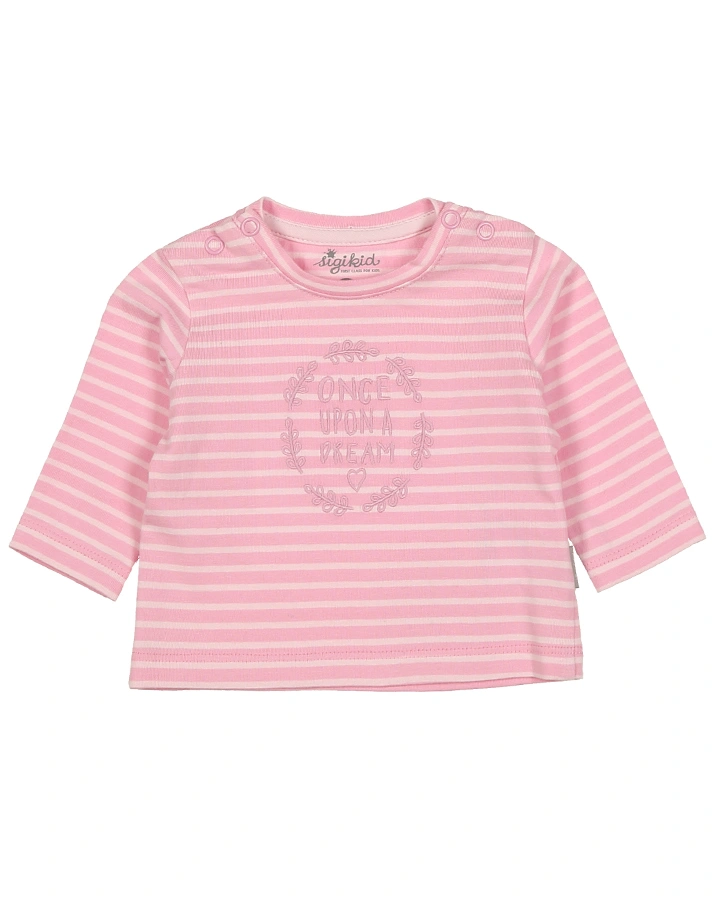 Langarmshirt ONCE UPON A DREAM gestreift in rosa