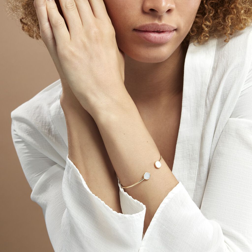 Bracelet Jonc Heida Or Jaune Nacre