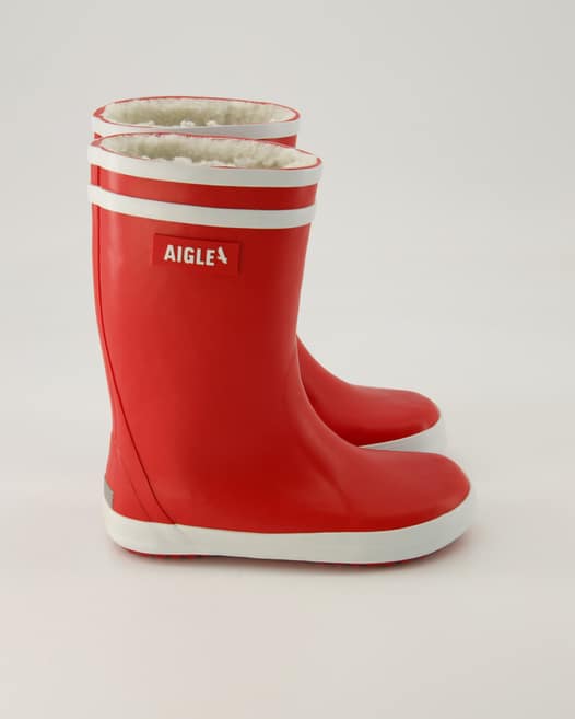 Aigle Lolly Pop Fur Gummistiefel in Rot