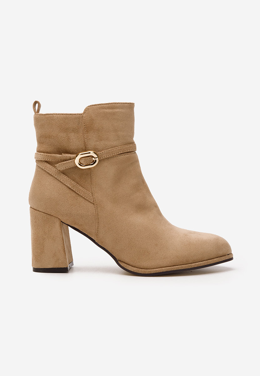 Bottines à gros talon kaki Cherri