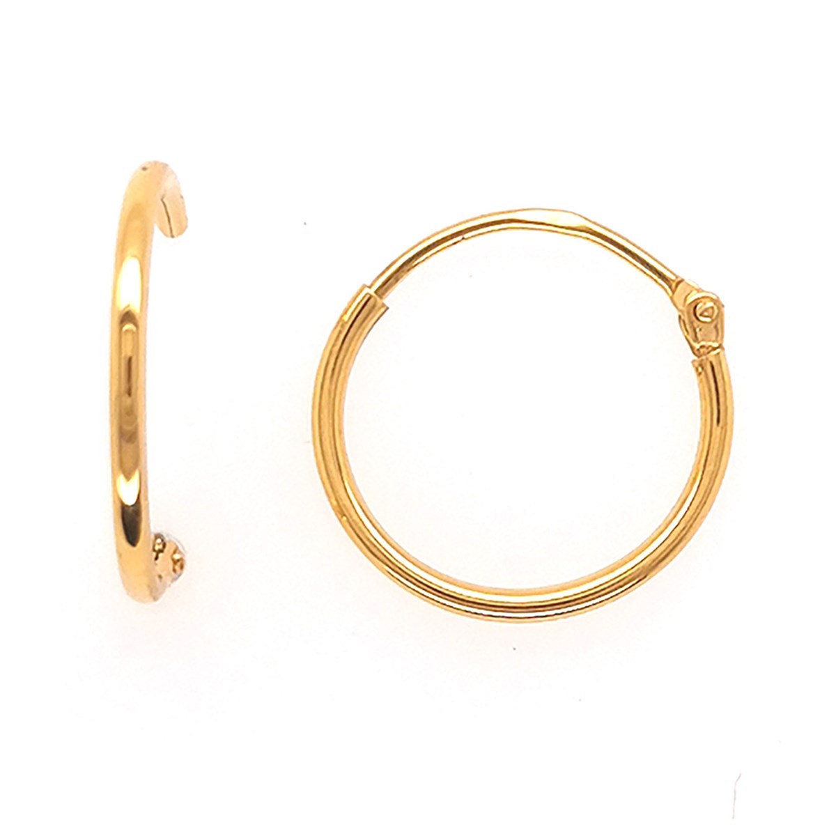 Créoles Brillaxis or jaune 9 carats diamètre 12mm
