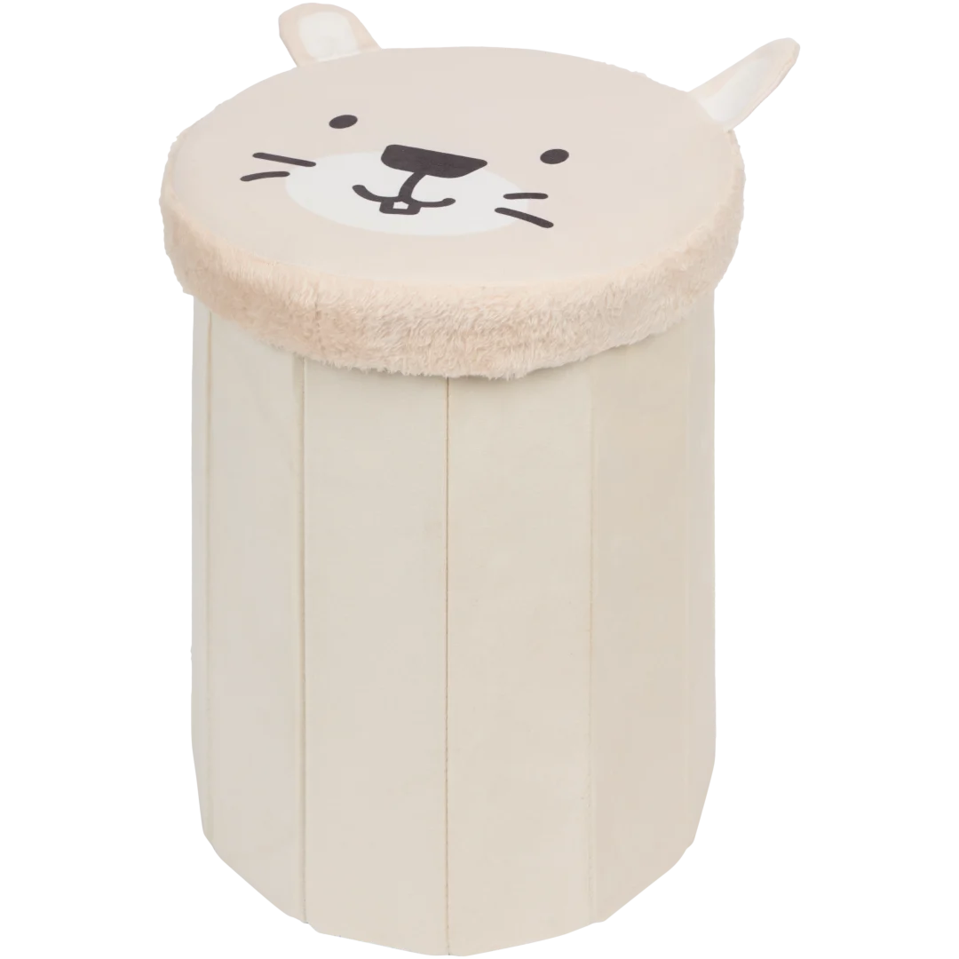 Pouf de rangement pliable