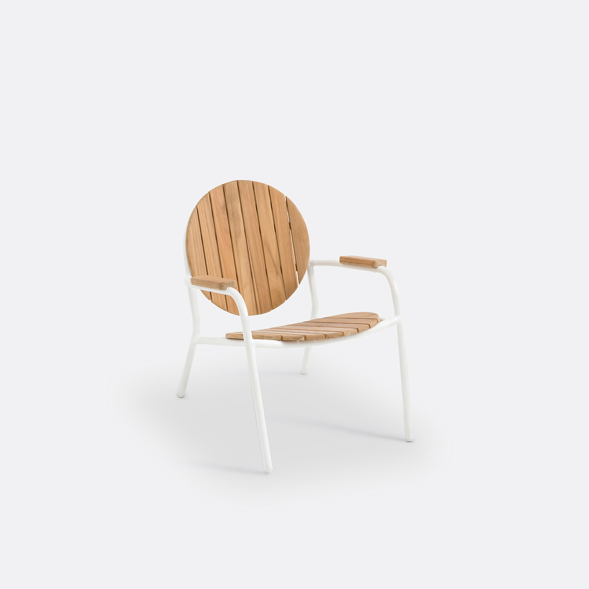 LA REDOUTE INTERIEURS<br>Poltrona de jardim em alumínio/teca maciça, Chassagne