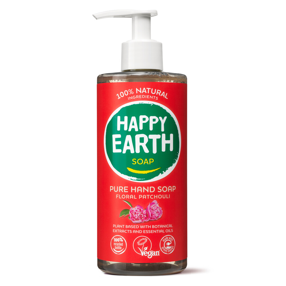 Happy Earth 100% Natuurlijke Handzeep Floral Patchouli300 ml