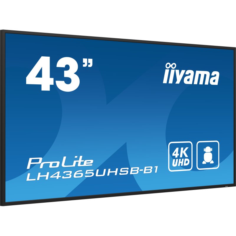 iiyama LH4365UHSB-B1 Écran d'affichage dynamique En forme de kiosk 108 cm (42.5