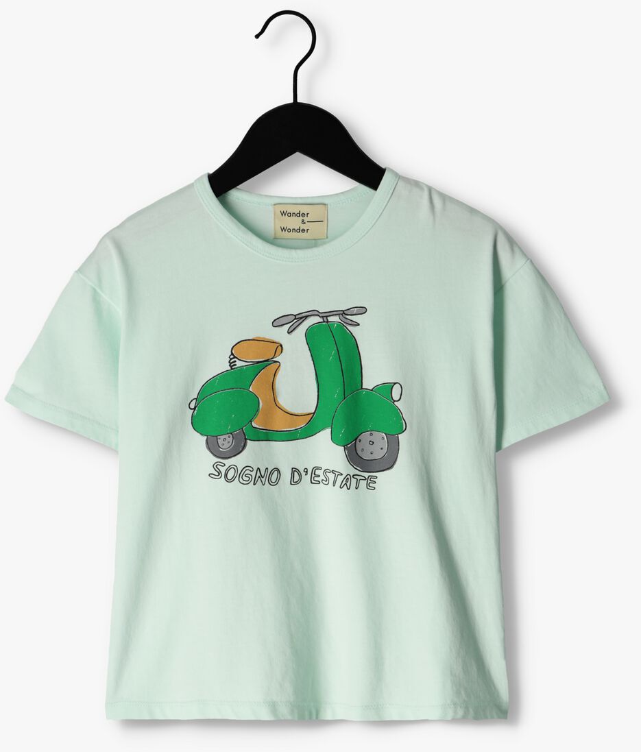 WANDER & WONDER groene wander & wonder t-shirt scooter tee