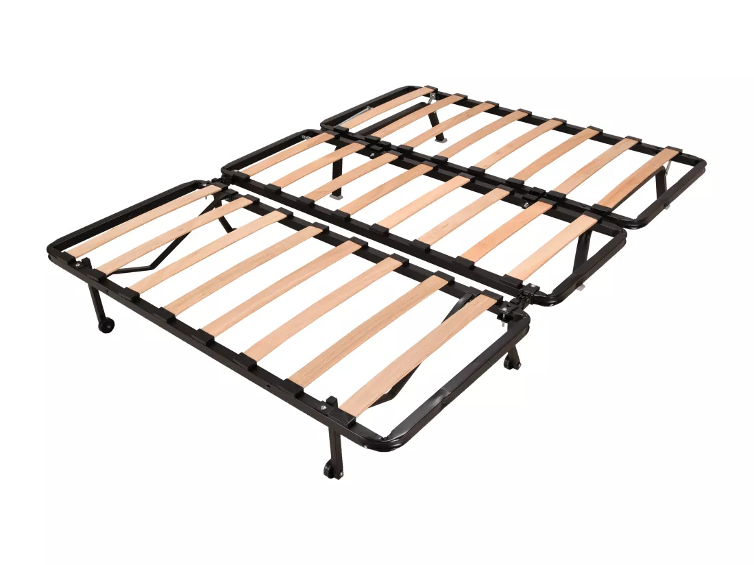 Canapé convertible BZ 100% coton fermeture assistée, 160x200 cm noir CANYON III