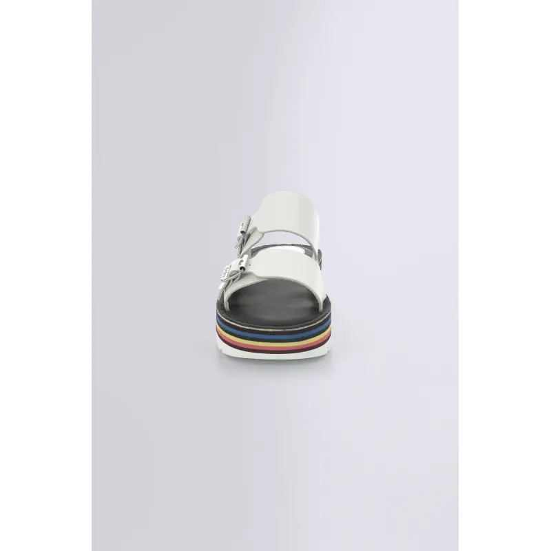 KICK HOT BLANC SEMELLE MULTICOLOR MULES Cuir Femme