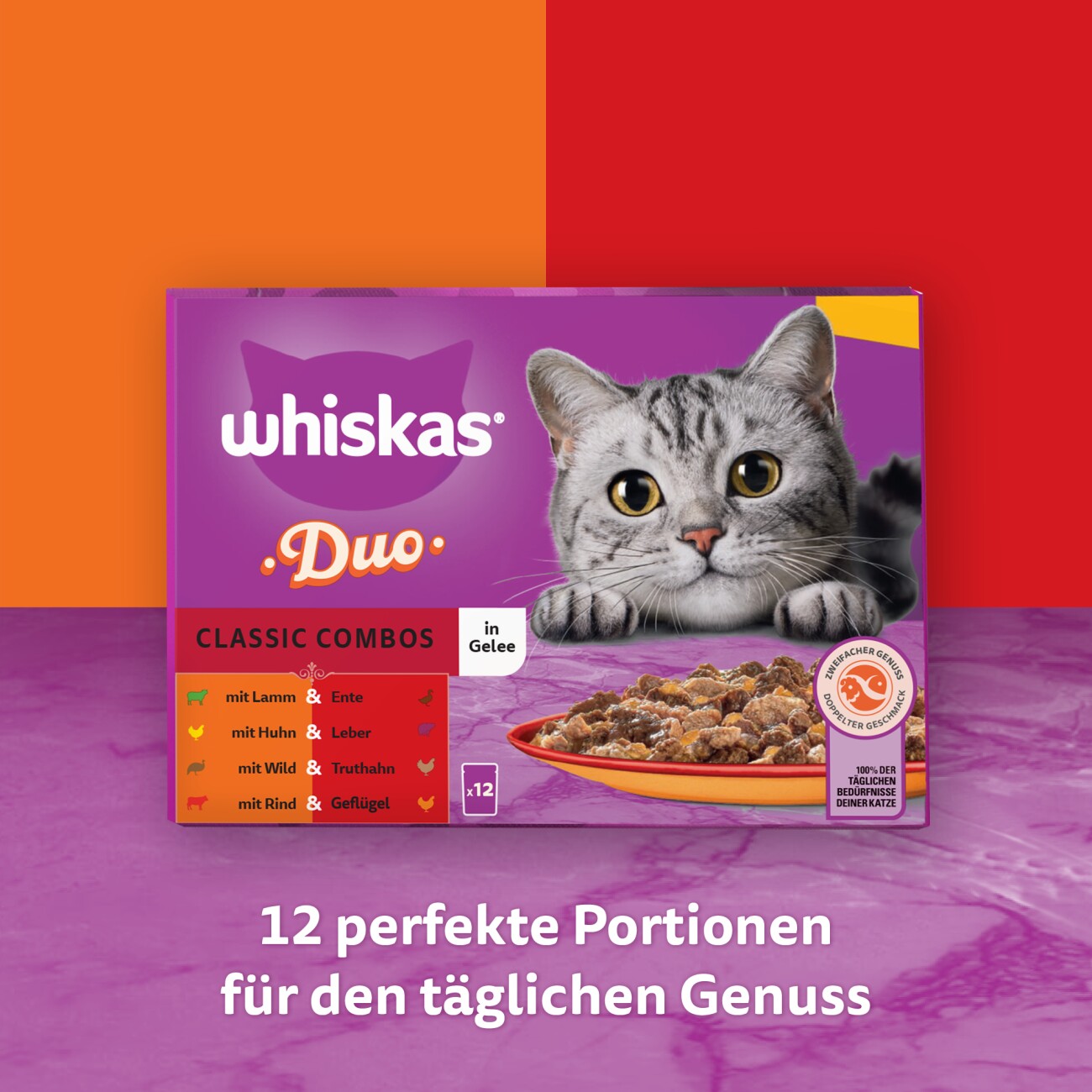 Whiskas Duo Multipack Classic Combos in Gelee 12 x 85g