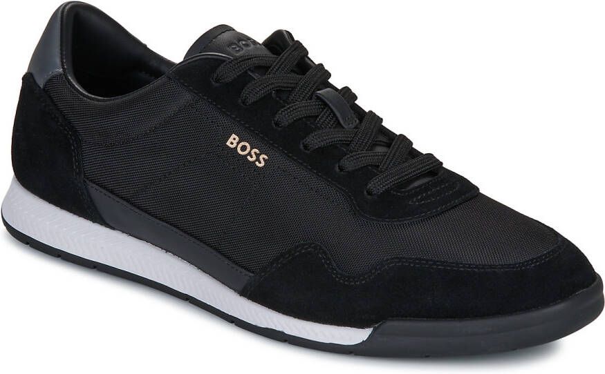 Boss Sneakers met labeldetails model 'Titanium'