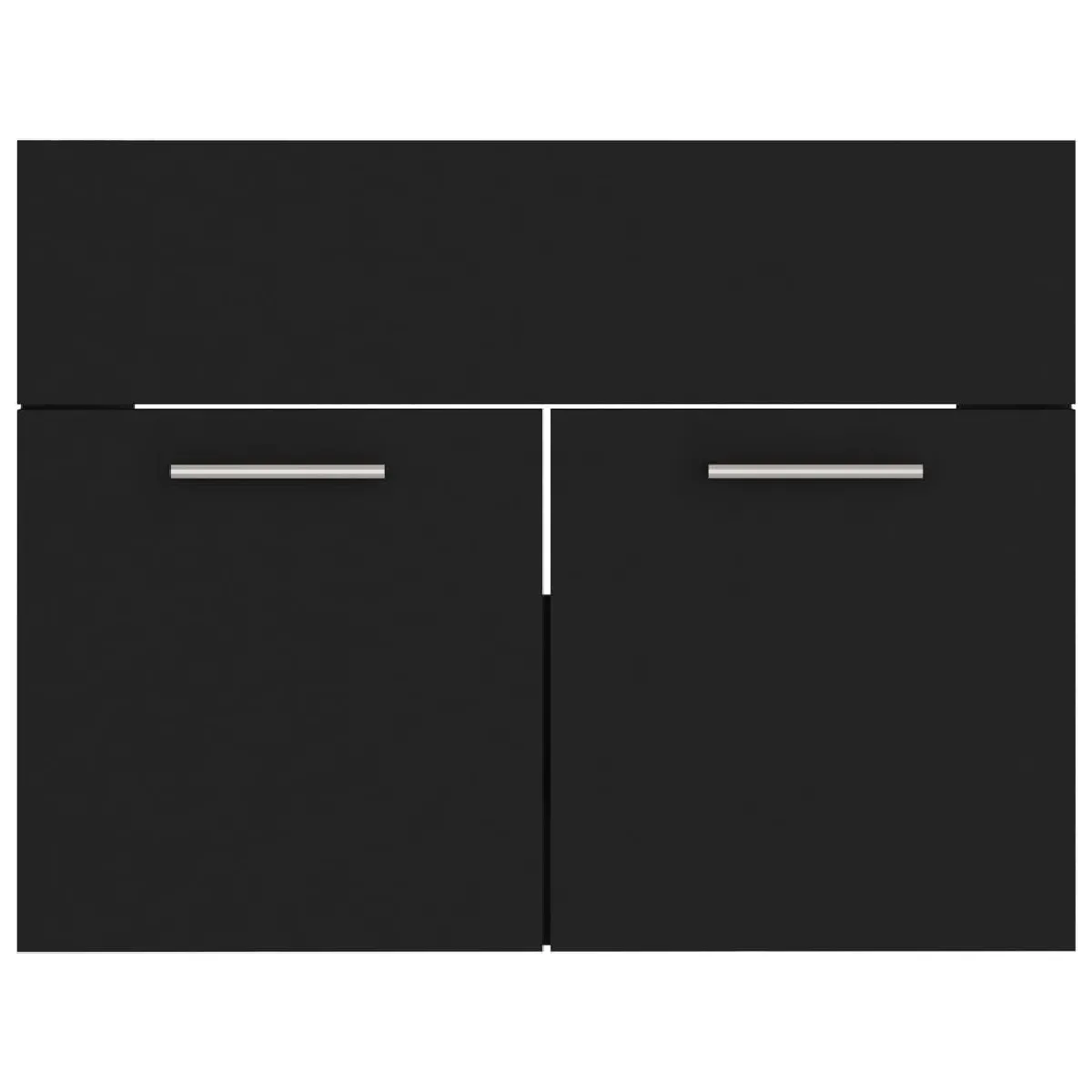VIDAXL Armoire Évier - Noir 60 cm
