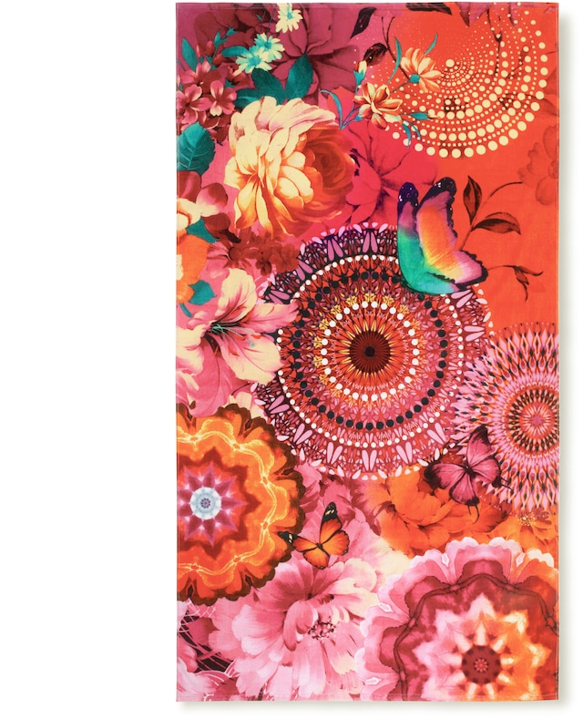 hip Strandtuch »Ziva« Baumwolle, Velours, 100x180, Weich, Strand, Erwachsen, Mandala, Bunt