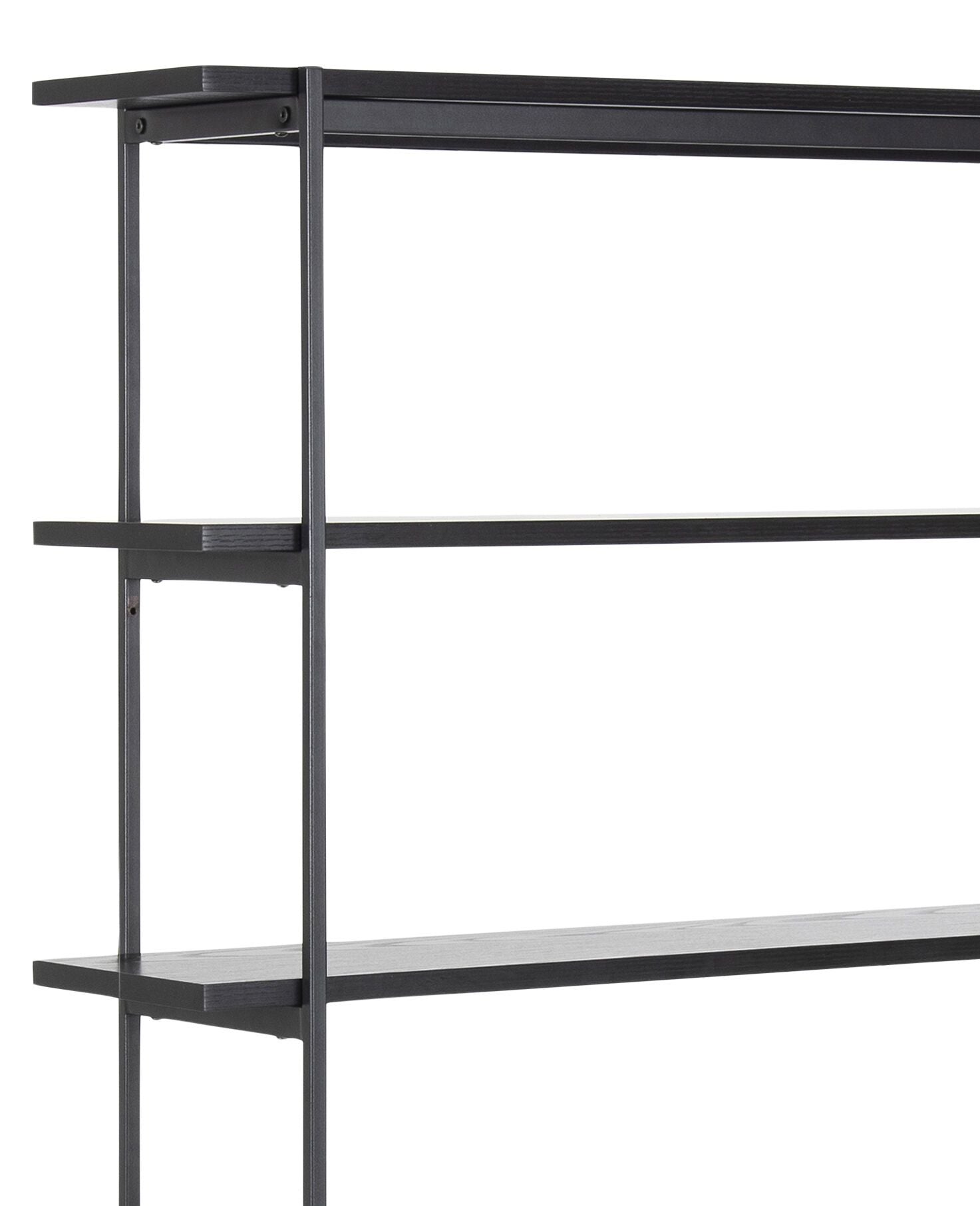 KYSON Regal - Schwarz / B: 94.0 cm x T: 27.0 cm x H: 172.0 cm