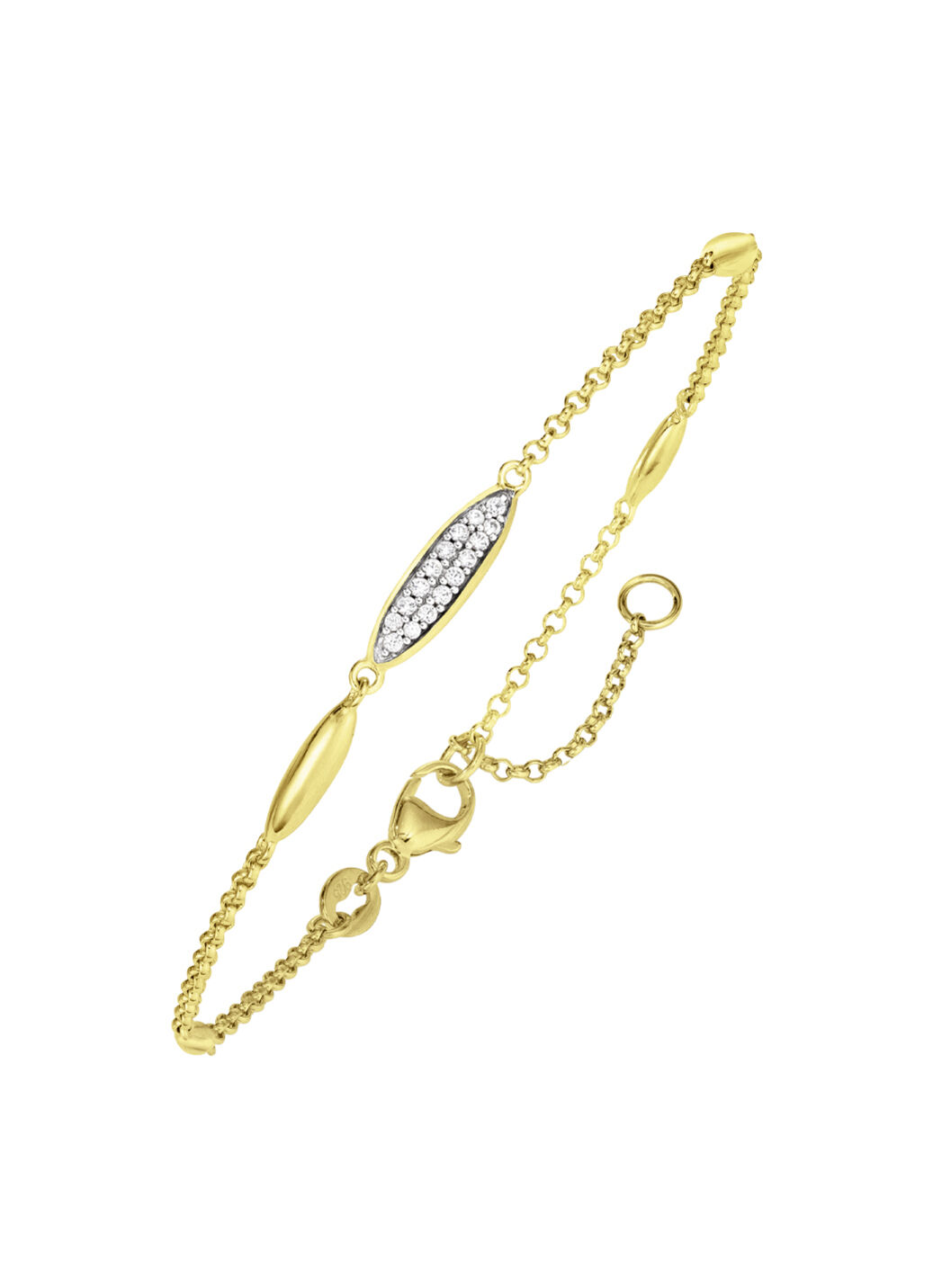 Vergoldetes Armband mit Zirkonia