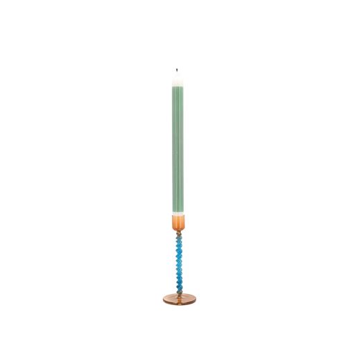 Villa Collection Style Glaslysestage, Blue/Amber
