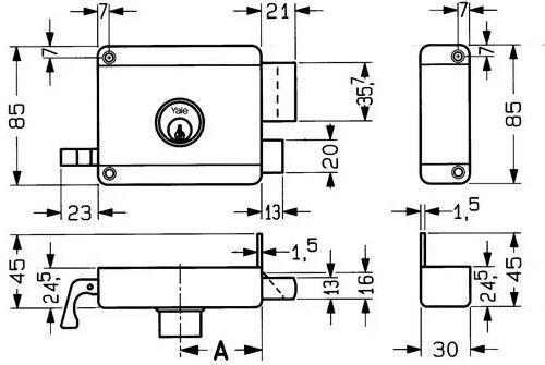 Yale - Oplegslot - Bruin - Vaste Buitencilinder - 50 mm