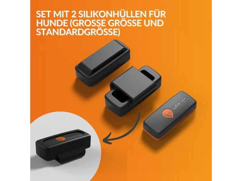 Weenect GPS-Tracker XS für Hunde, Schwarz Der kleinste GPS-Tracker für Hunde mit integrierter Taschenlampe