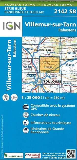 IGN - 2142 SB VILLEMUR SUR TARN 1 25 000