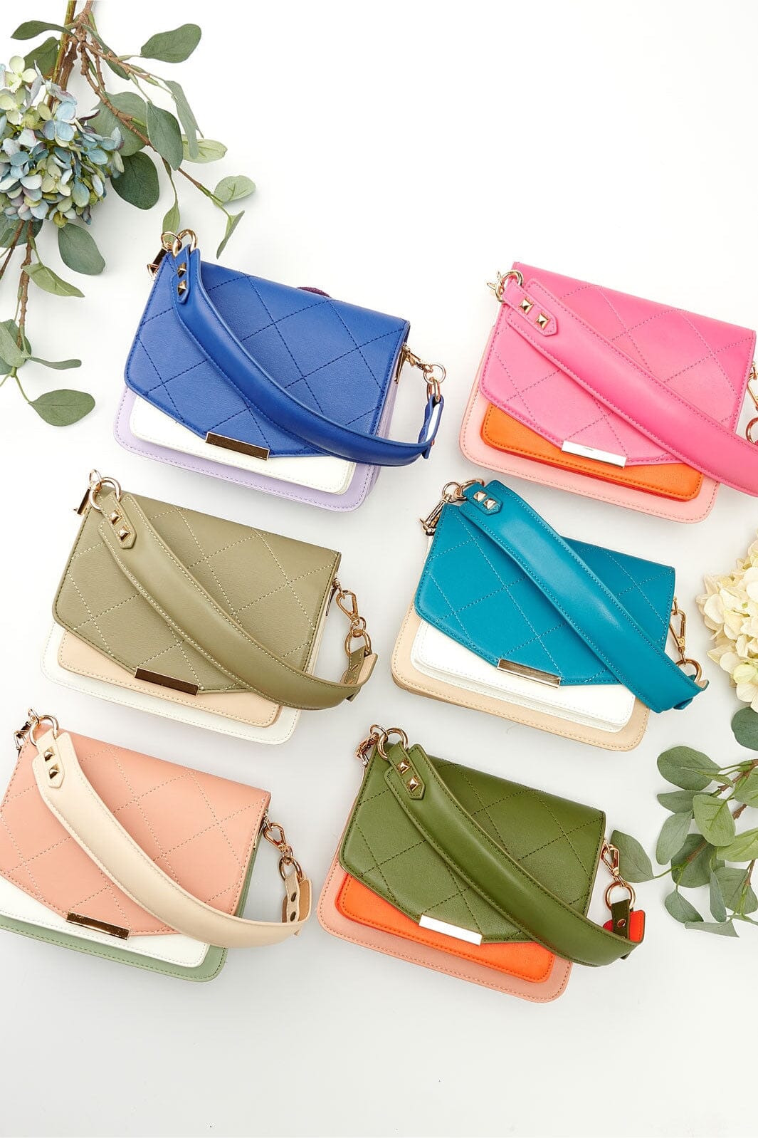 Noella Blanca Bag Medium rose white green