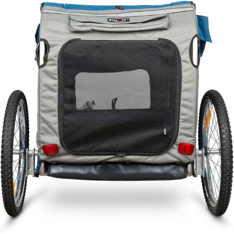 PetSafe Happy Ride Aluminium Dog Bicycle Trailer - Hondenfietskar - Lichtgewicht - Large in de kleur Rood