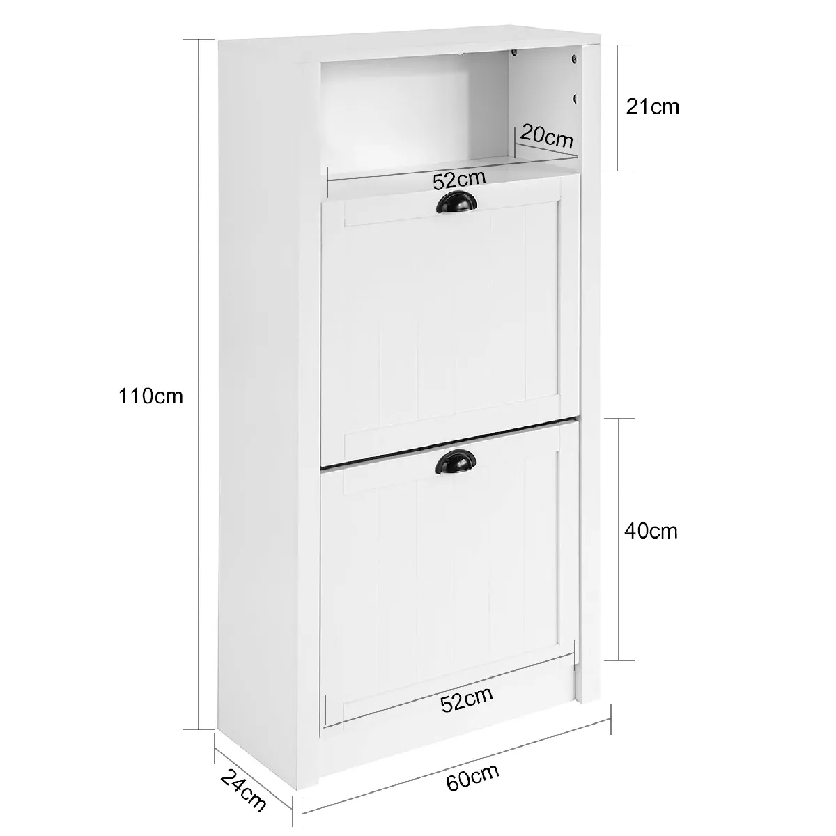 SoBuy FSR87-K-W - Meuble à chaussures - Blanc