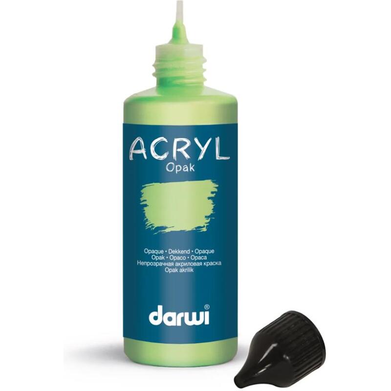 Darwi Flacon de 80 ml de Peinture Acrylique Universelle Opaque - Vert pastel