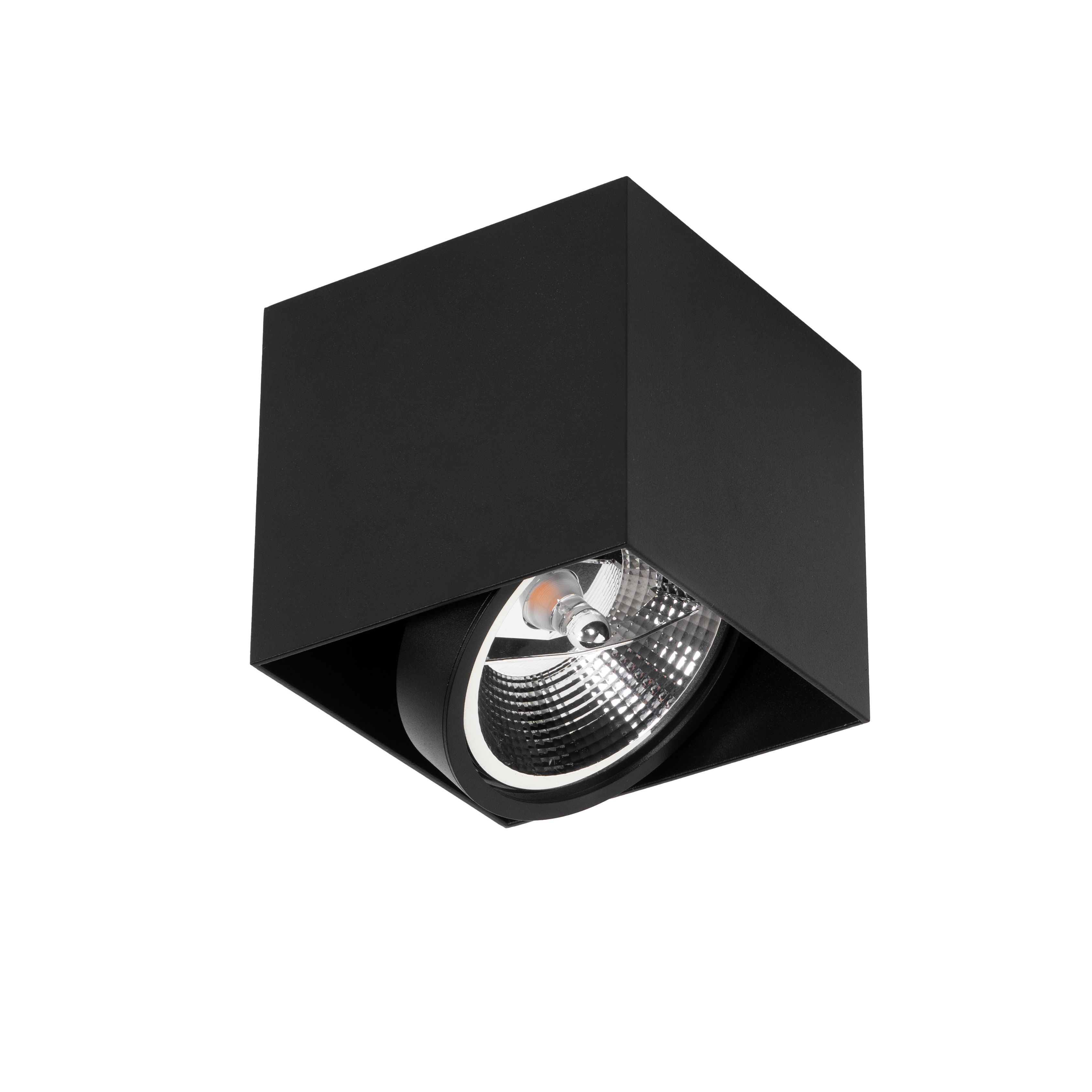 Design spot zwart vierkant AR111 - Box