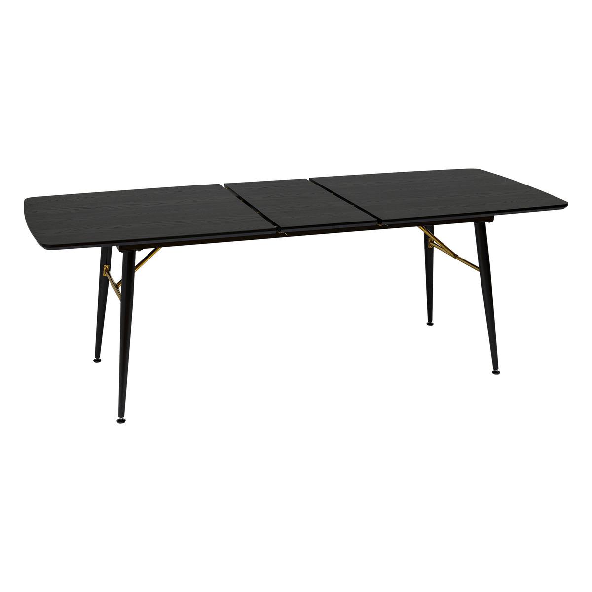 TABLE A MANGER EXTENSIBLE AUBREY NOIR 180X220CM