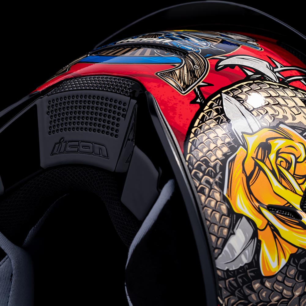 Icon - Casque Airframe Pro Tejas Libre™ Bleu / Beige / Rouge