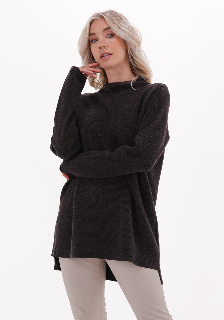 KNIT-TED bruine knit-ted trui amaka pullover