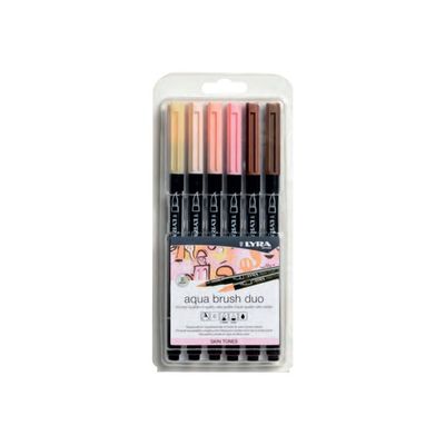 Lyra Aqua Brush Duo - 6 Feutres pinceaux - différentes couleurs