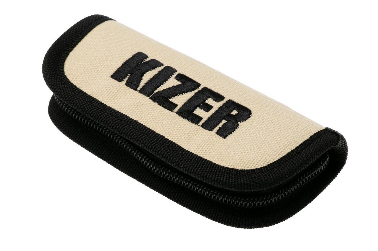 Kizer Pioneer ZX-FK03A1 Stonewashed DLC M390, Carbonfiber Titanium Bolster, zakmes