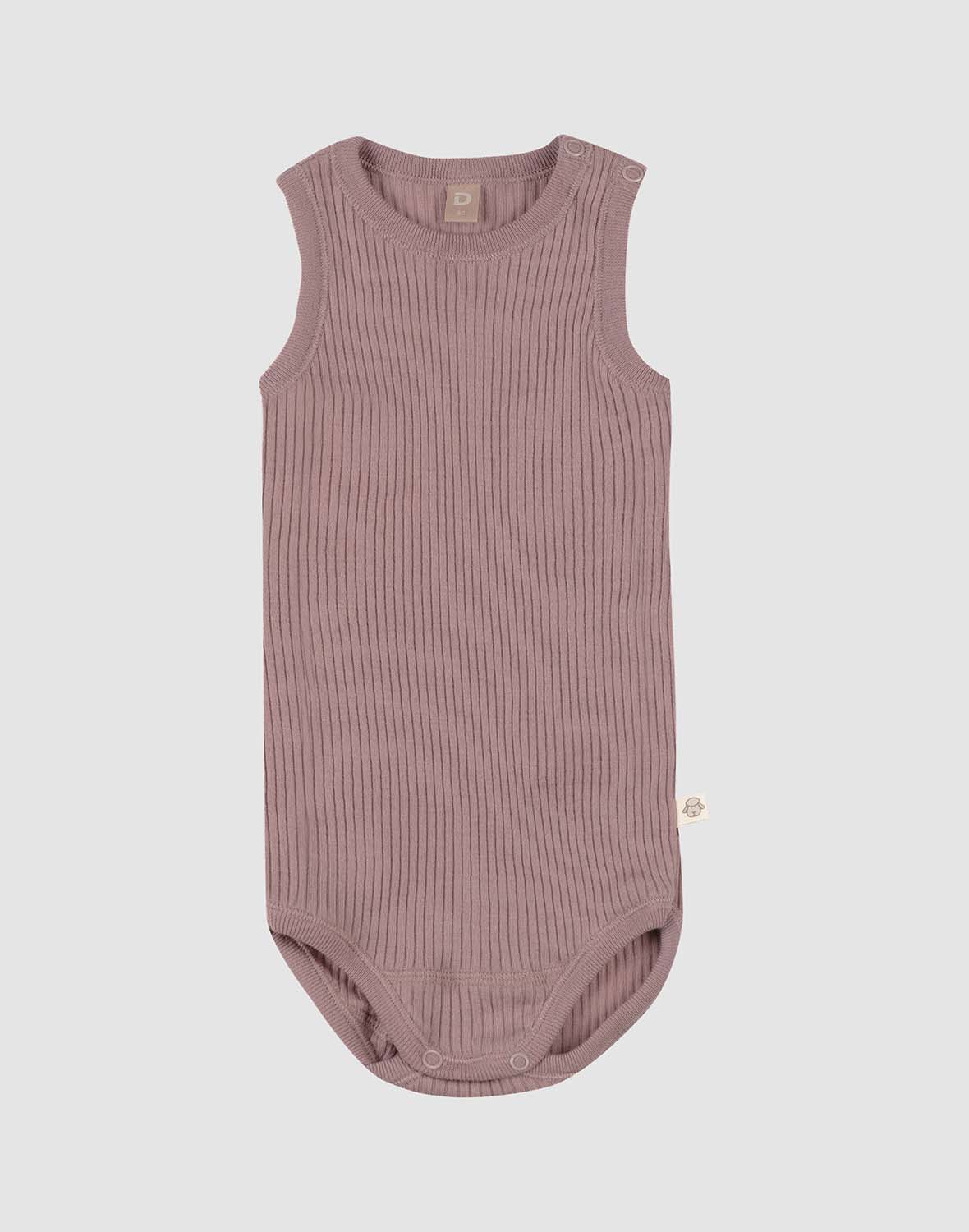 Romper zonder mouw van merinowol voor baby's