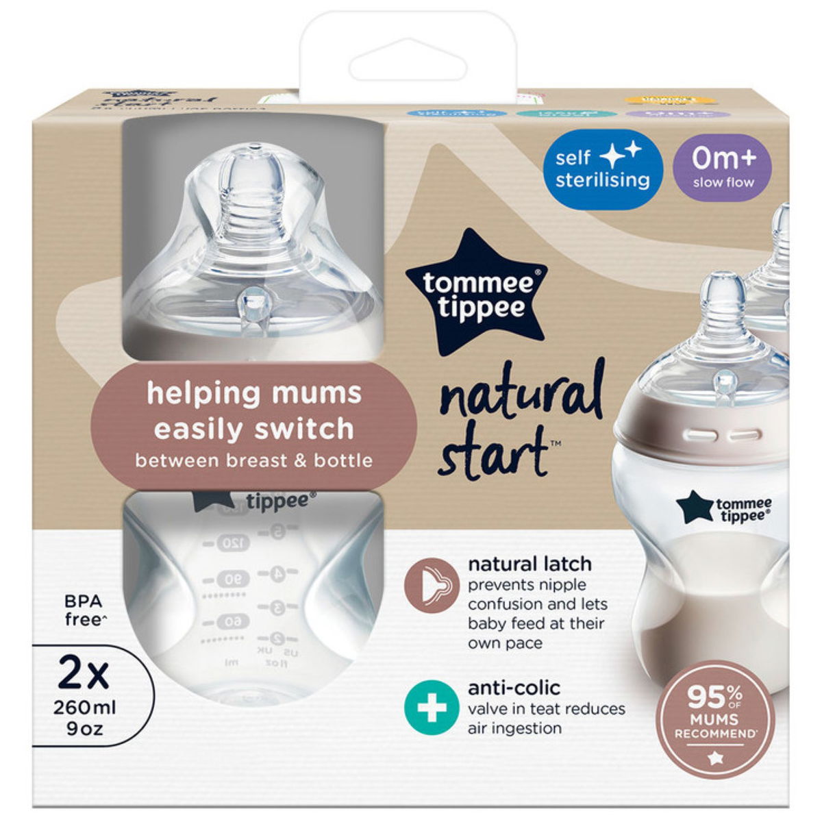 Tommee TippeeTommee Tippee   Babyflasche 2er Set 260ml