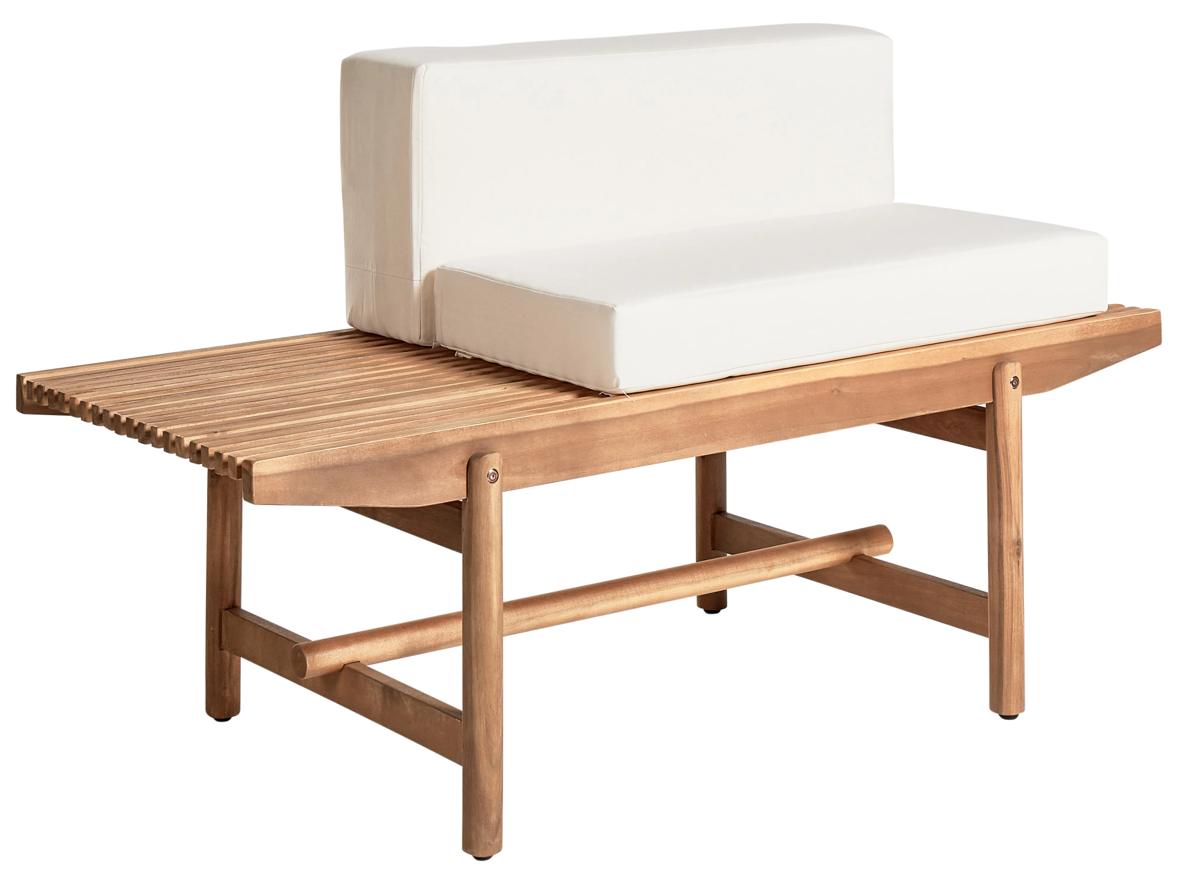 Loungeset met tafel 3-zits GIAVENO Acaciahout Gebroken wit
