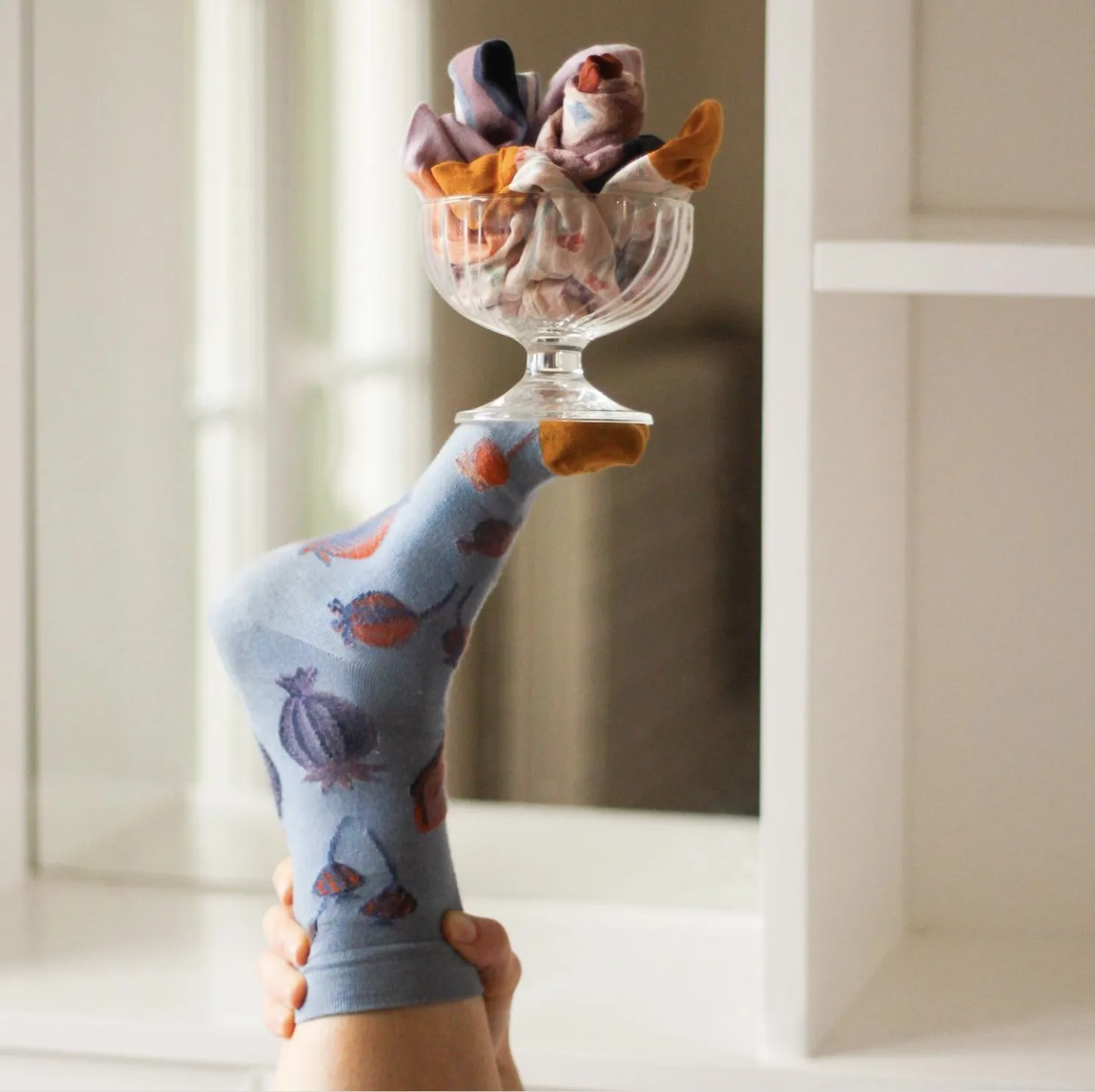 Chaussettes motif fleuri Graine Bonne Maison