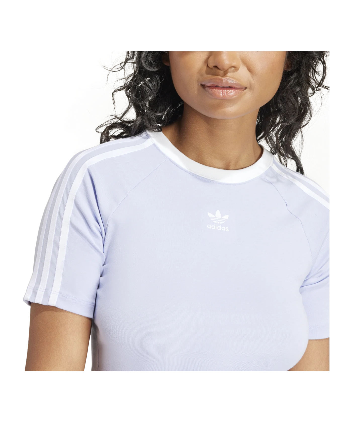 adidas Originals 3-Stripes Baby T-Shirt Damen Lila