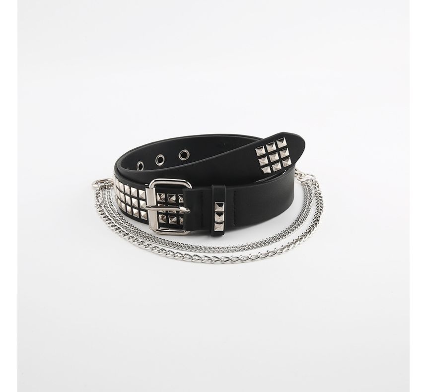 Rofuka - Riem met ketting en studs