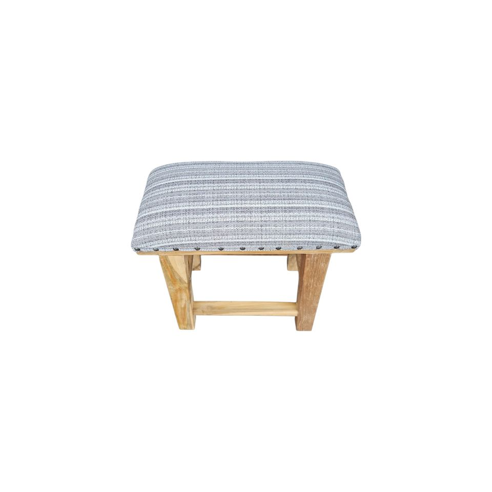 Teakhouten Krukje 40cm - Naturel - Kussen