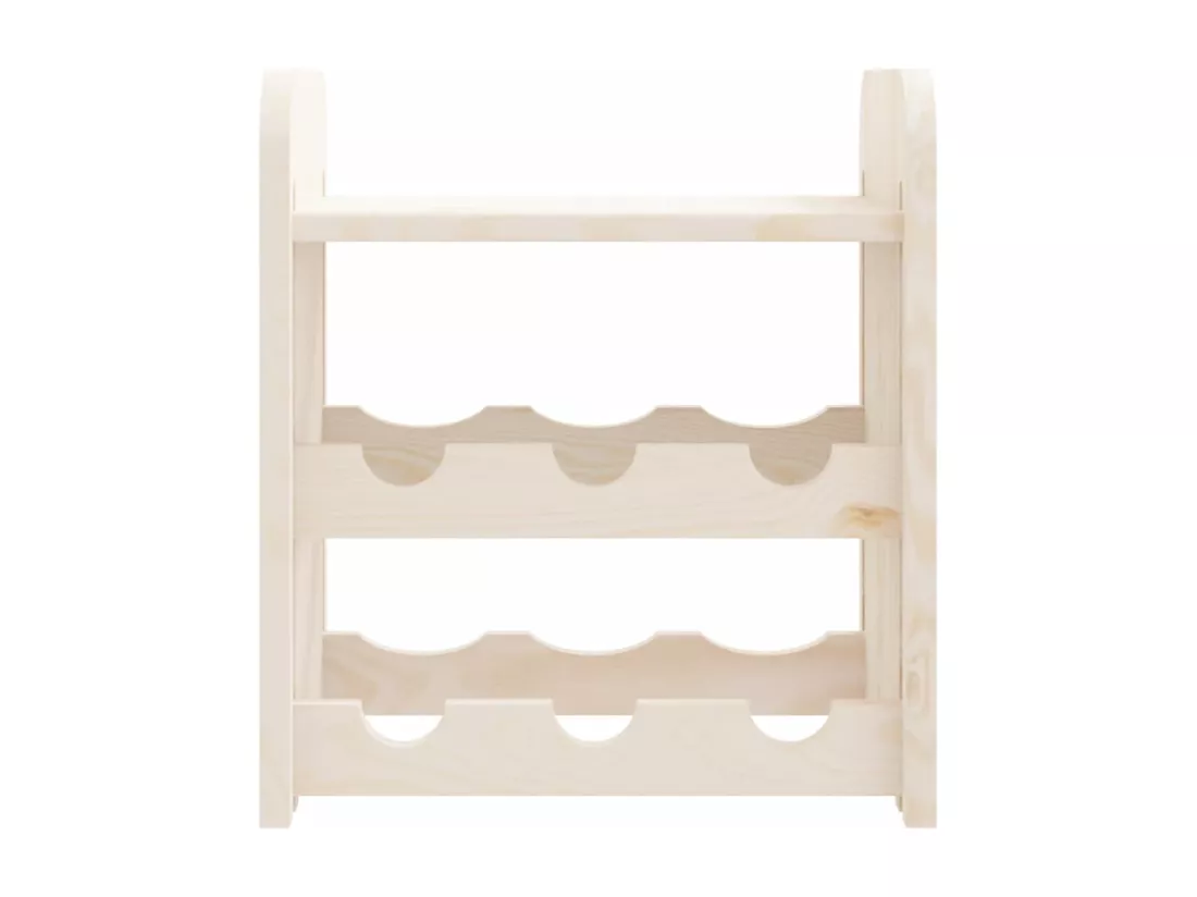 Casier à vin avec panneau supérieur 33x25x37 bois pin massif