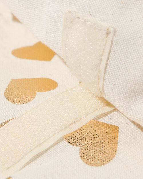 papier d’emballage réutilisable en tissu M coeurs or