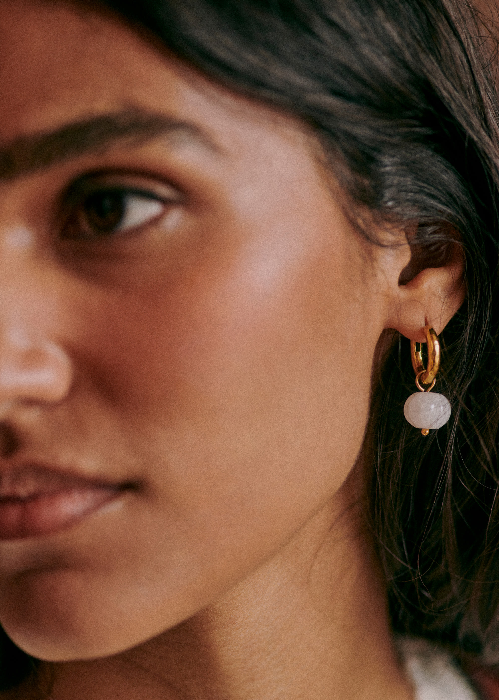 Anneaux Madeleine - Écru - E-SHOP/BIJOUX Boucles d'Oreilles 5905804