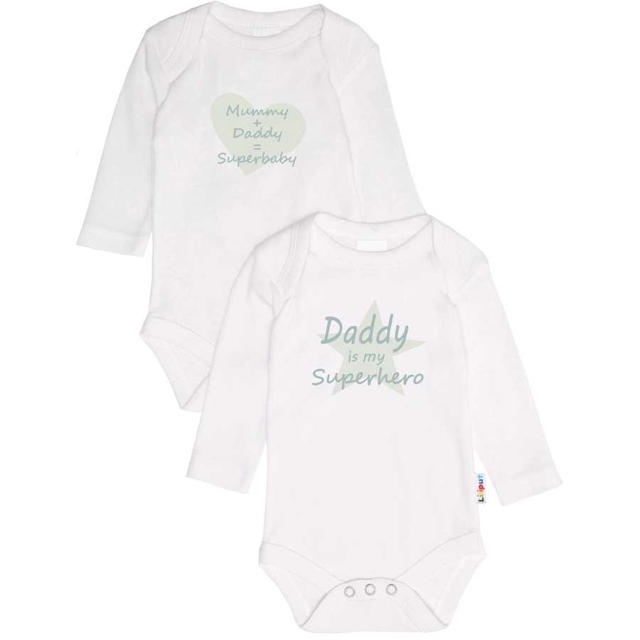 Liliput Langarmbody 2er Pack Superhero  Superbaby weiß