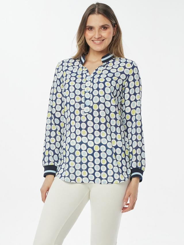 Bluse Strickbündchen