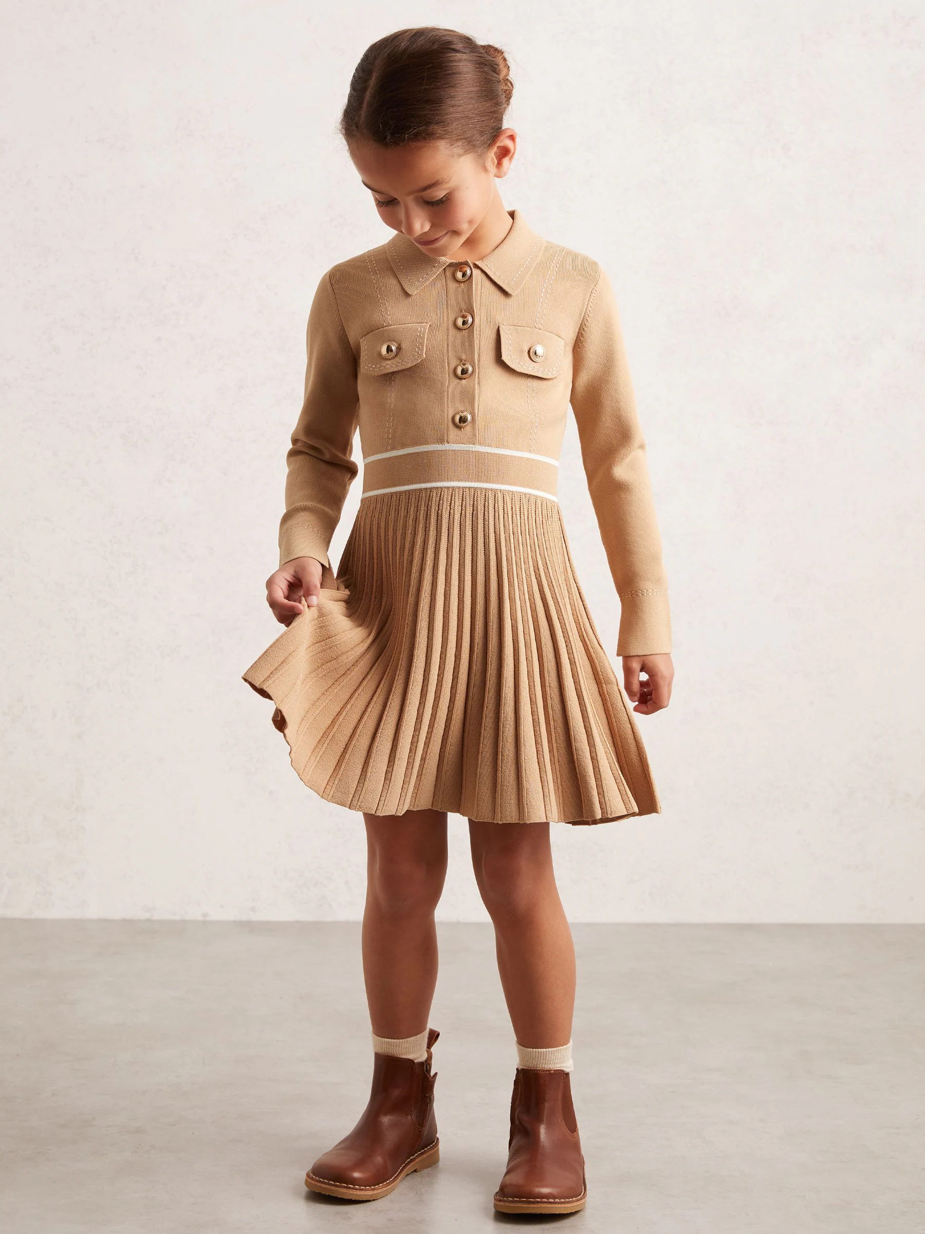 Camel - Reiss Sapna Dress