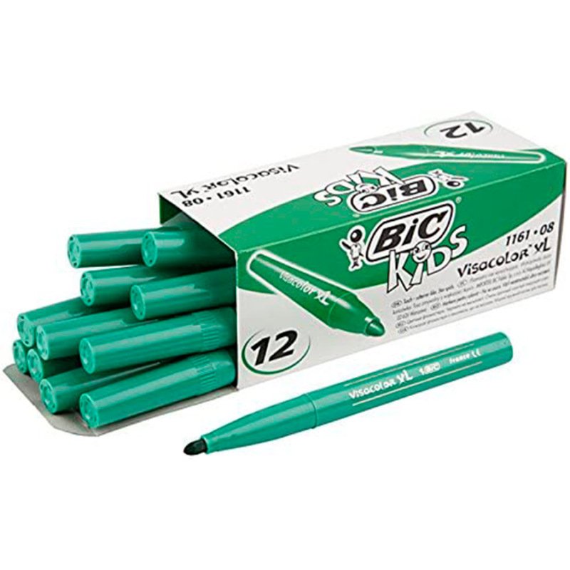 Feutre bic visacolor xl ecolutions pointe large 4,5 mmcoloris vert