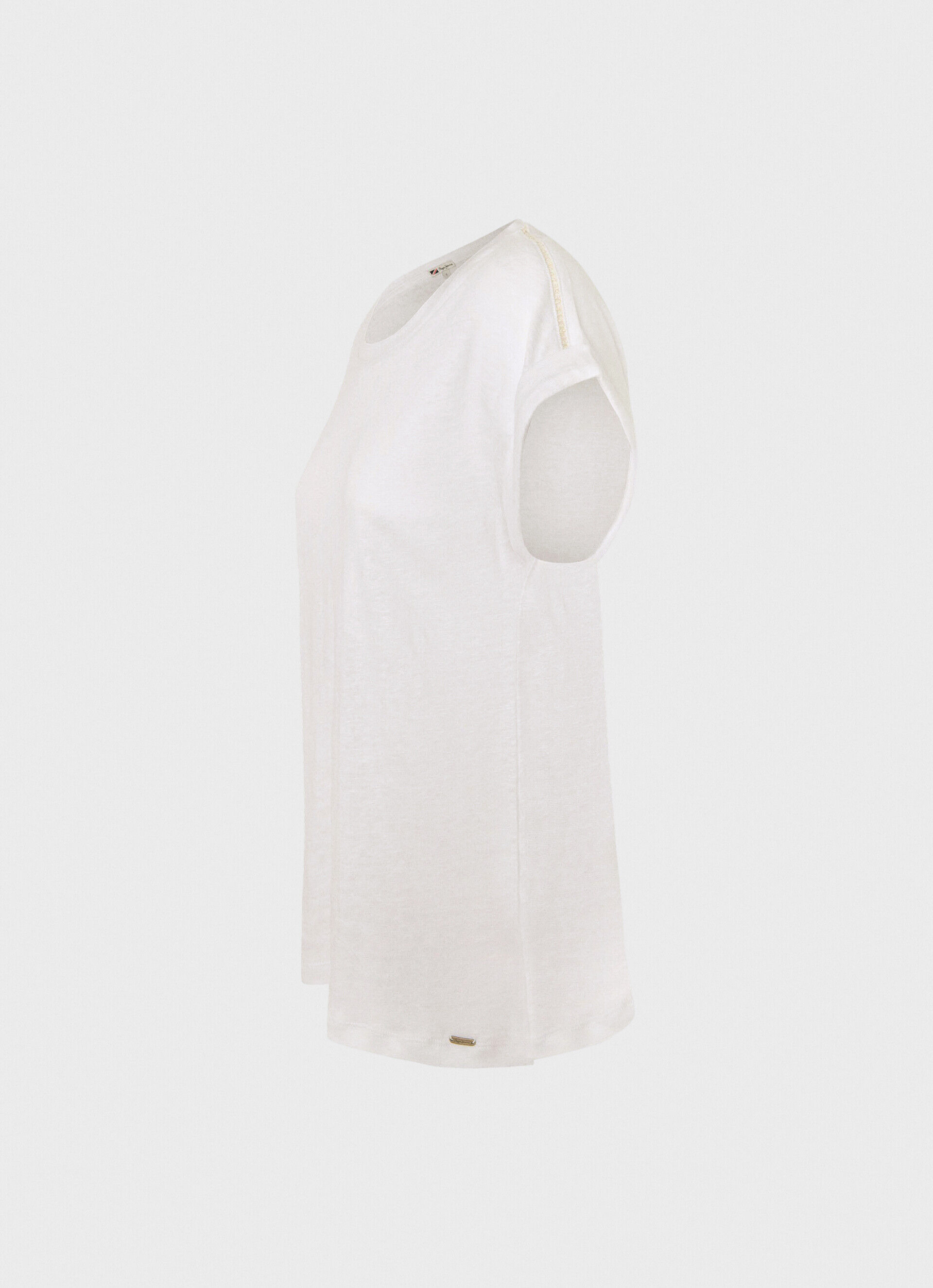 CAMISETA DE LINHO COM MANGAS - branca