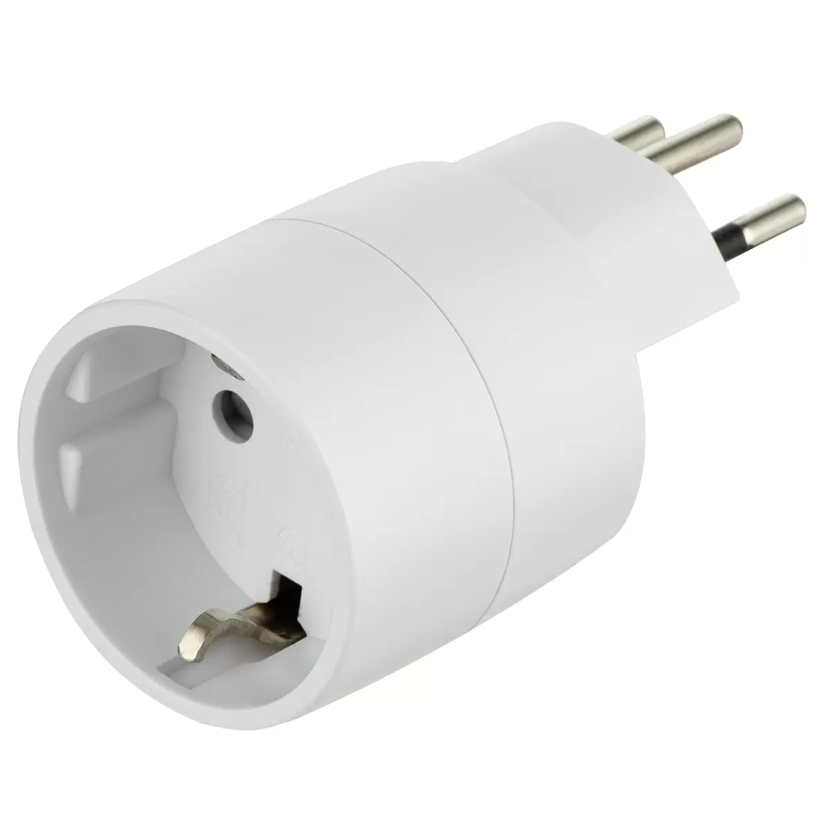 Reiseadapter CH-D/Schuko weiss