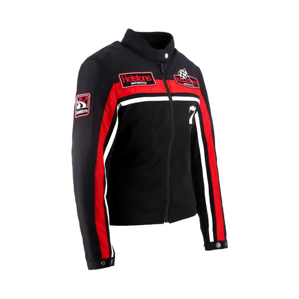 Helstons - Blouson femme Sturgis Air Noir / Blanc / Rouge