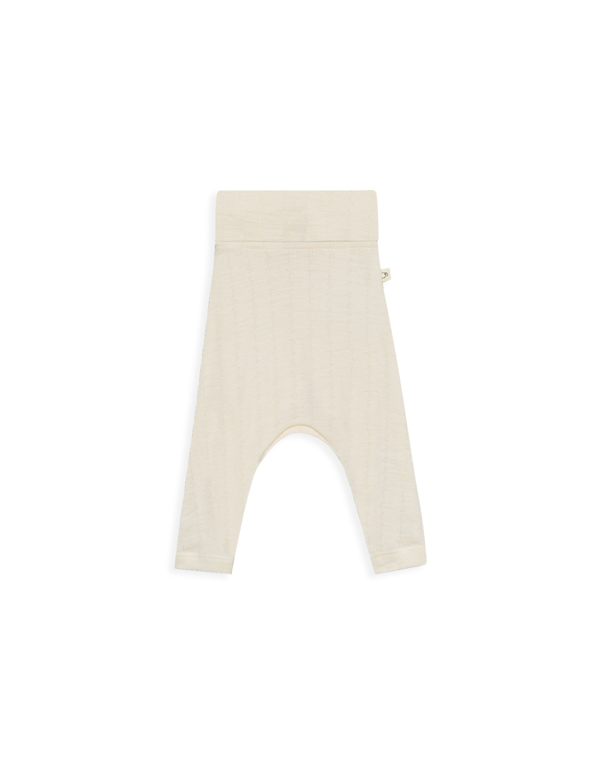 Pointelle legging van merinowol/zijde voor pasgeborenen